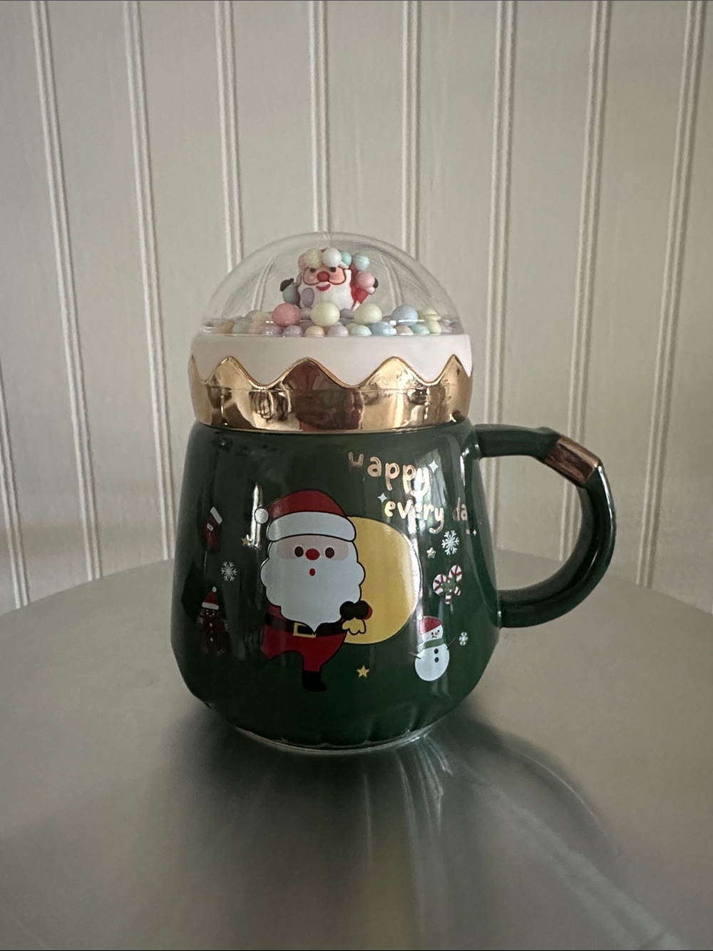 NEW Holiday Santa Dome Mug - Green